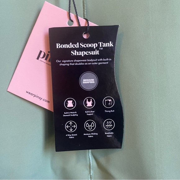 Pinsy Bonded Scoop Tank Shapesuit in Cactus (Long) - Picture 7 of 9